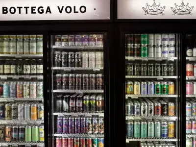 Toronto bottle shops and alcohol stores | Beer fridges at Bottega Volo in Littly Italy, Toronto