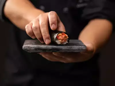 Hello Nori the Hand Roll Bar, Toronto | A truffle lobster roll at Hello Nori