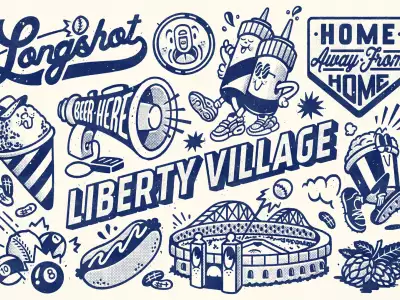 Toronto artists | The mural in Left Field Liberty Village by Cam Miller