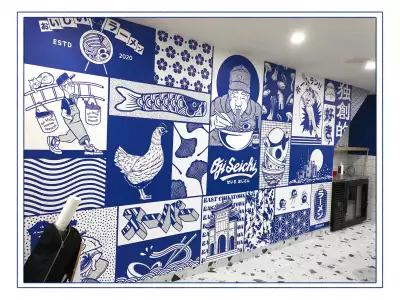 Toronto artists | The mural at Oji Seichi by Cam Miller