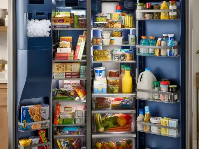 Maytag Counter-Depth Side-by-Side Refrigerator with Arctic Blue Interior