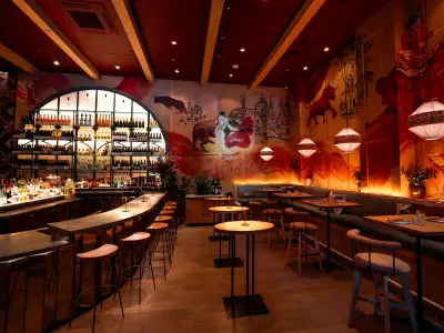 New Toronto restaurants | The gorgeous art and dining area at Beso