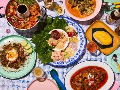 TIFF celebrity hotspots | An overhead shot of dishes at PAI Toronto