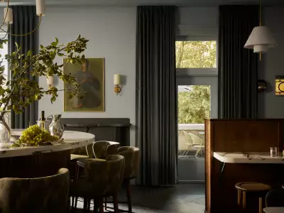 The dining room at The Belvedere Hotel in Kingston