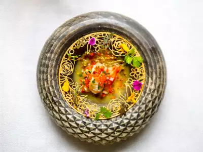 A colourful and ornate dish at DaNico