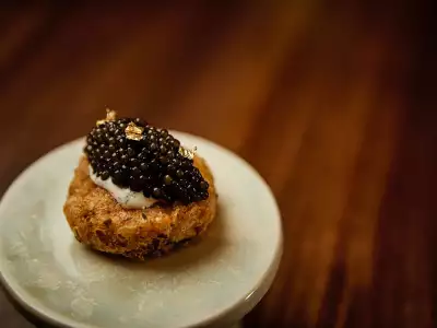 The best restaurants in Toronto | A caviar topped course at Akin Toronto