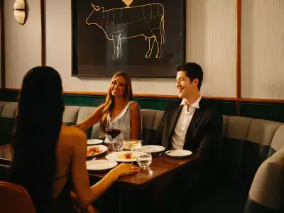 TIFF Toronto celebs | A table of three celebrate at Caf&eacute; Boulud in Yorkville
