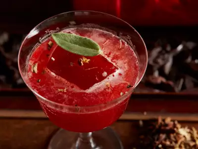 TIFF Toronto celebs | The Five Spice Sherry cocktail at Mott 32, inside the Shangri-La Toronto
