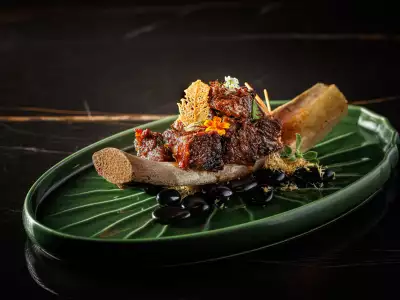 TIFF Toronto celebs | The Braised Wagyu Beef Short Rib with Tangerine Peel at Mott 32, inside the Shangri-La Toronto