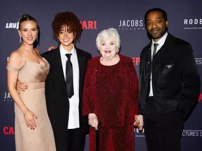 TIFF celebrity hotspots | Scarlett Johansson, Erin Kellyman, June Squibb and Chiwetel Ejiofor pose on the redcarpet outside The Campari Cinema Center