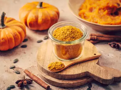 Pumpkin spice with pumpkins