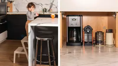 In the kitchen of Cory Vitiello, Martina Sorbara and Barlow