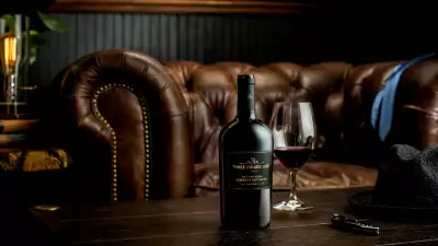 Three Finger Jack Cabernet Sauvignon | A bottle and a glass of the red wine from Lodi, California