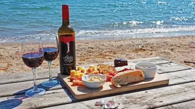 The best places to eat and drink in Windsor this fall | Charcuterie and wine on the beach at Sprucewood Shores Estate Winery