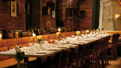 Best farm-to-table restaurants Toronto | A table set for dinner at Marben