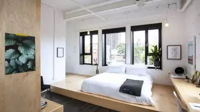 The best Toronto hotels for a staycation | loft style room at the Annex Hotel
