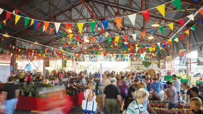 The freshest farmers&rsquo; markets in Toronto | People shop at the Brickworks Farmers' Market