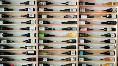 Grape Crush bottle shop and wine bar | A wall of bottles at Grape Crush