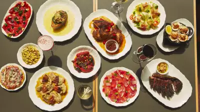 Alder restaurant review | A spread of food at Alder, inside the Ace Hotel Toronto