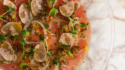 Truffle menu at Toronto Beach Club | Ahi Tuna Carpaccio