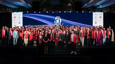 Award winners on stage at North America's 50 Best Restaurants