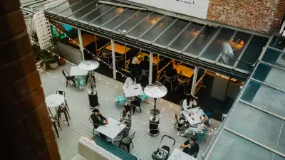 Where to watch the FIFA World Cup in Toronto | An overhead view of the Sky Yard at The Drake Hotel
