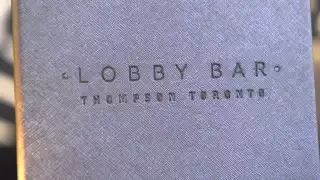 The menu at the Lobby Bar, Thompson Toronto hotel