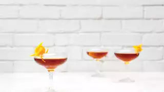 A stiff drink recipe with rum and vermouth. A stiff drink recipe with rum and vermouth.