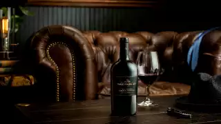 Three Finger Jack Cabernet Sauvignon | A bottle and a glass of the red wine from Lodi, California