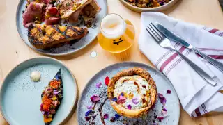 Restaurant supply chains: Assorted seasonal dishes at Bandit Brewery Restaurant supply chains: Assorted seasonal dishes at Bandit Brewery