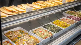 The hot food at Nature's Emporium in downtown Toronto The hot food at Nature's Emporium in downtown Toronto