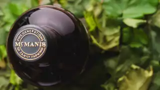 The top of a bottle of McManis wine