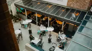 FIFA Toronto | An overhead view of the Sky Yard at The Drake Hotel