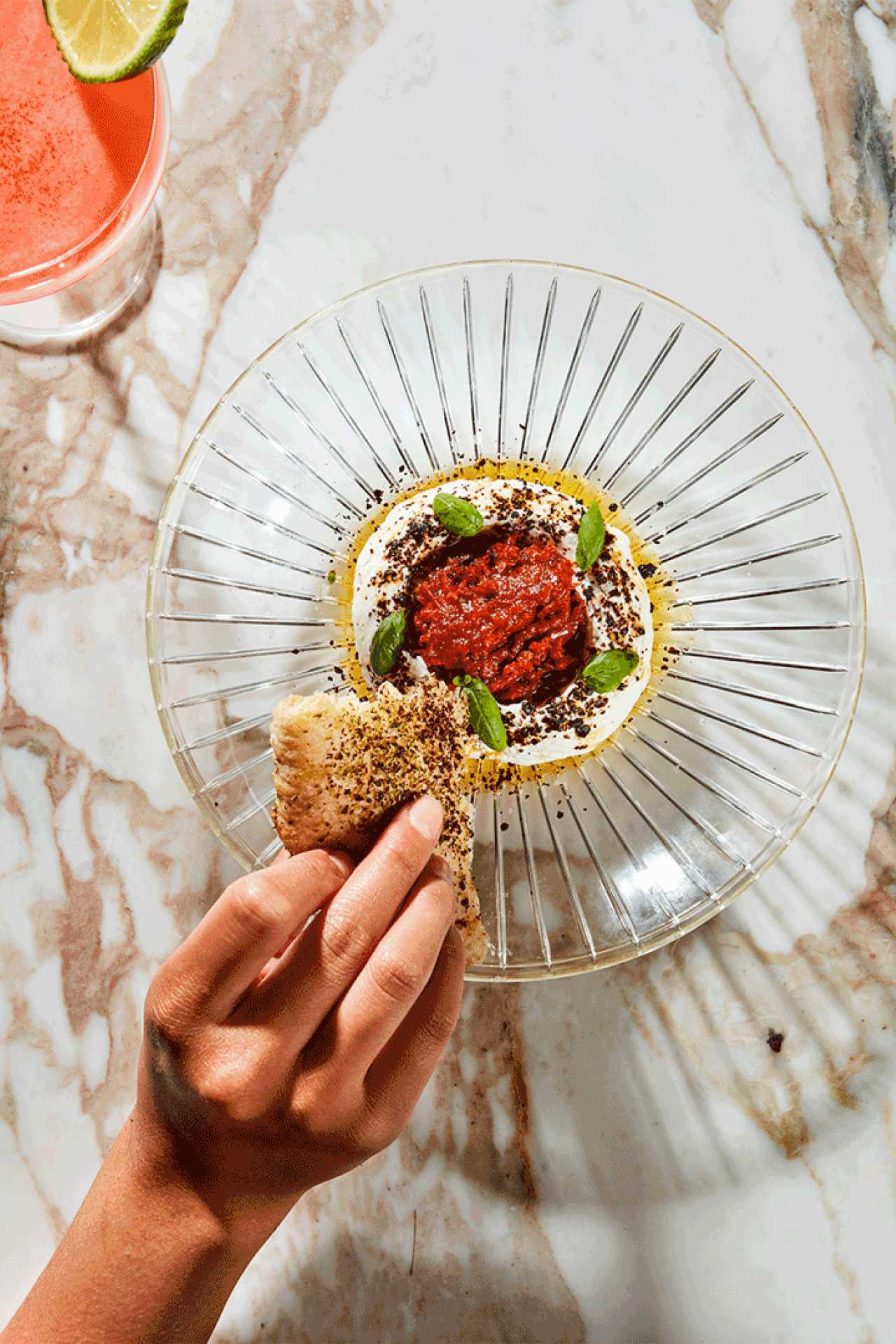Restaurant review: Toronto Beach Club | Red pepper haydari