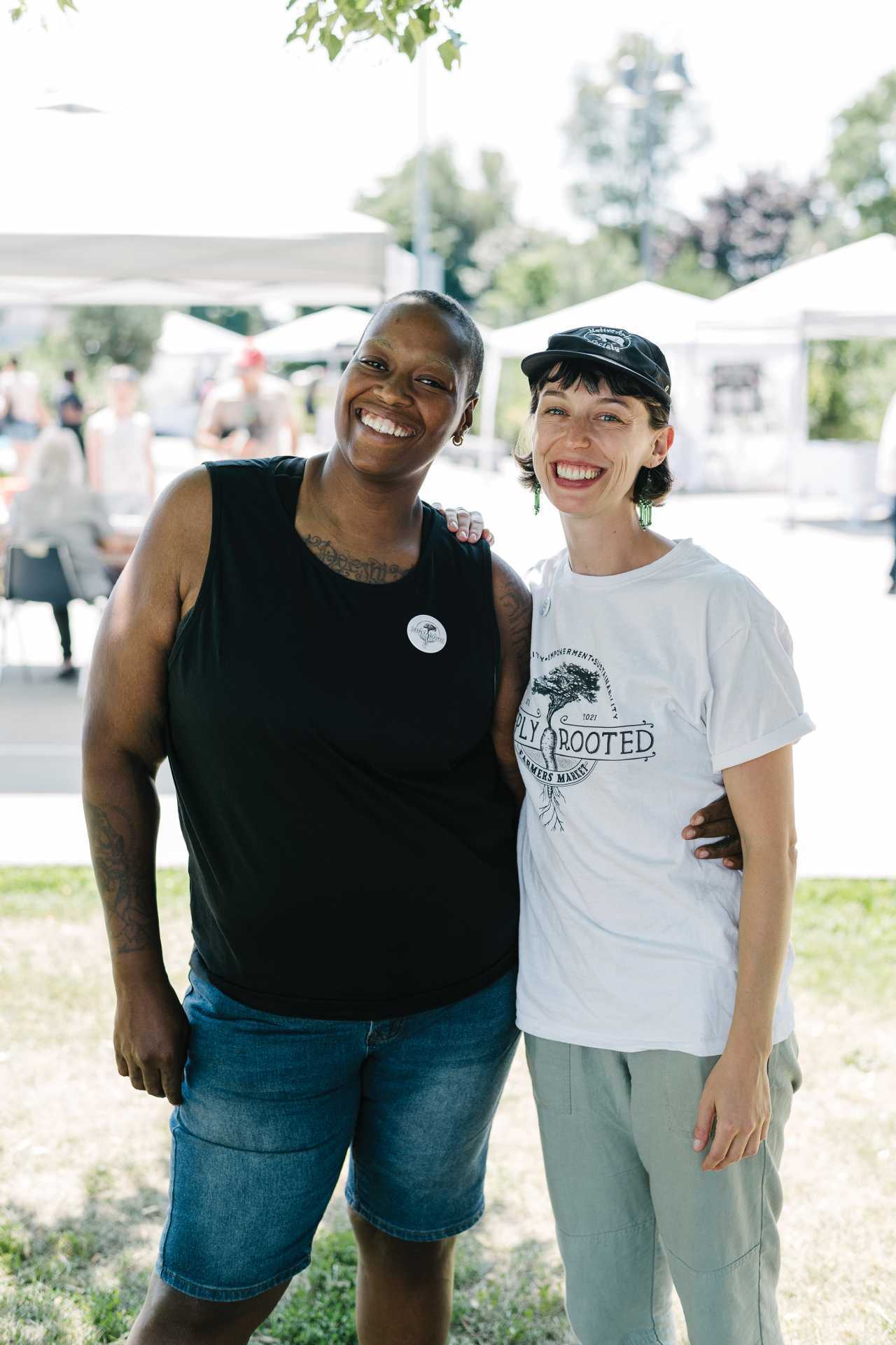 Camille Mayers and Maria Simonelli of Deeply Rooted Farmers' Market Camille Mayers and Maria Simonelli of Deeply Rooted Farmers' Market