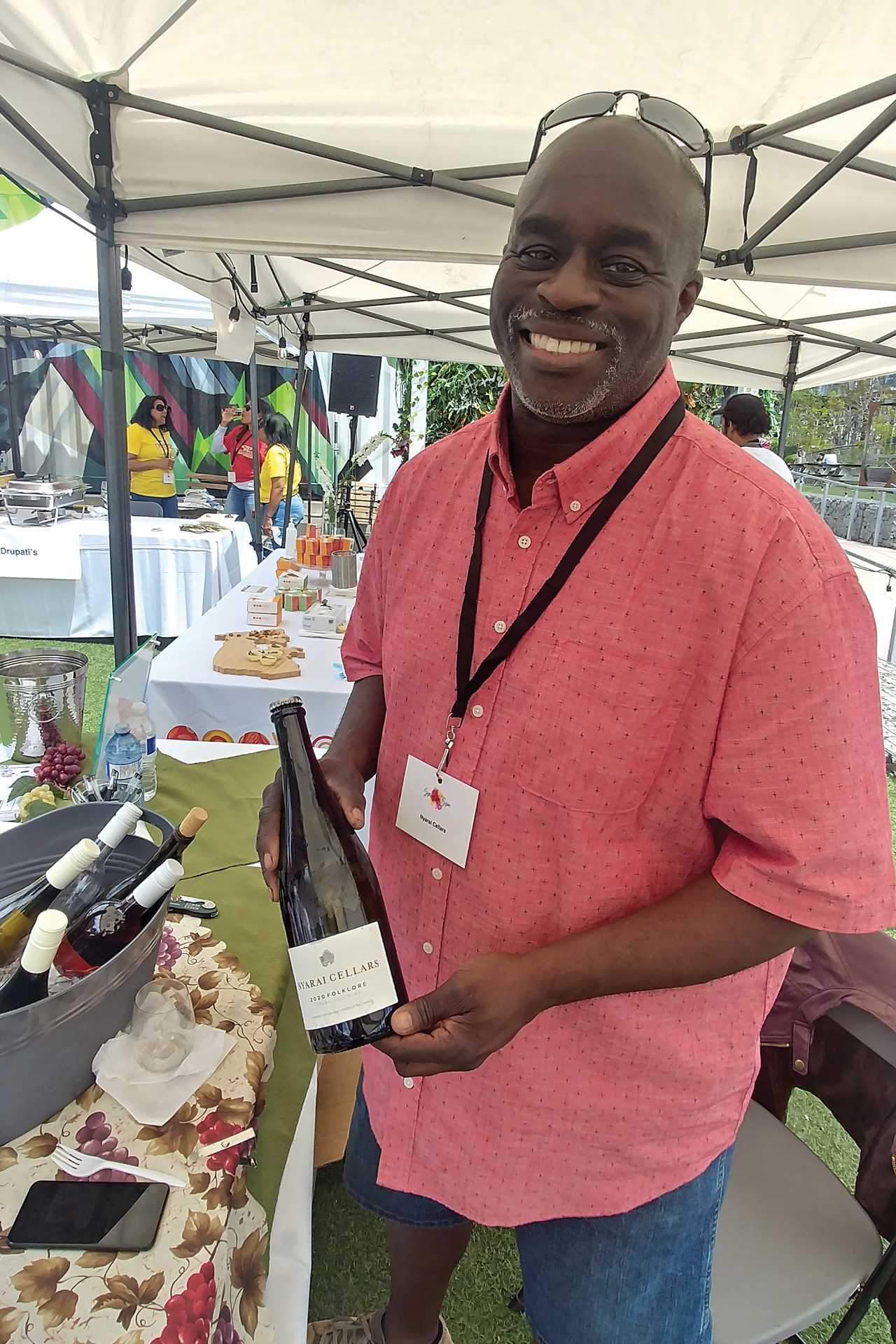 Nyarai Cellars' Steve Byfield at a festival Nyarai Cellars' Steve Byfield at a festival