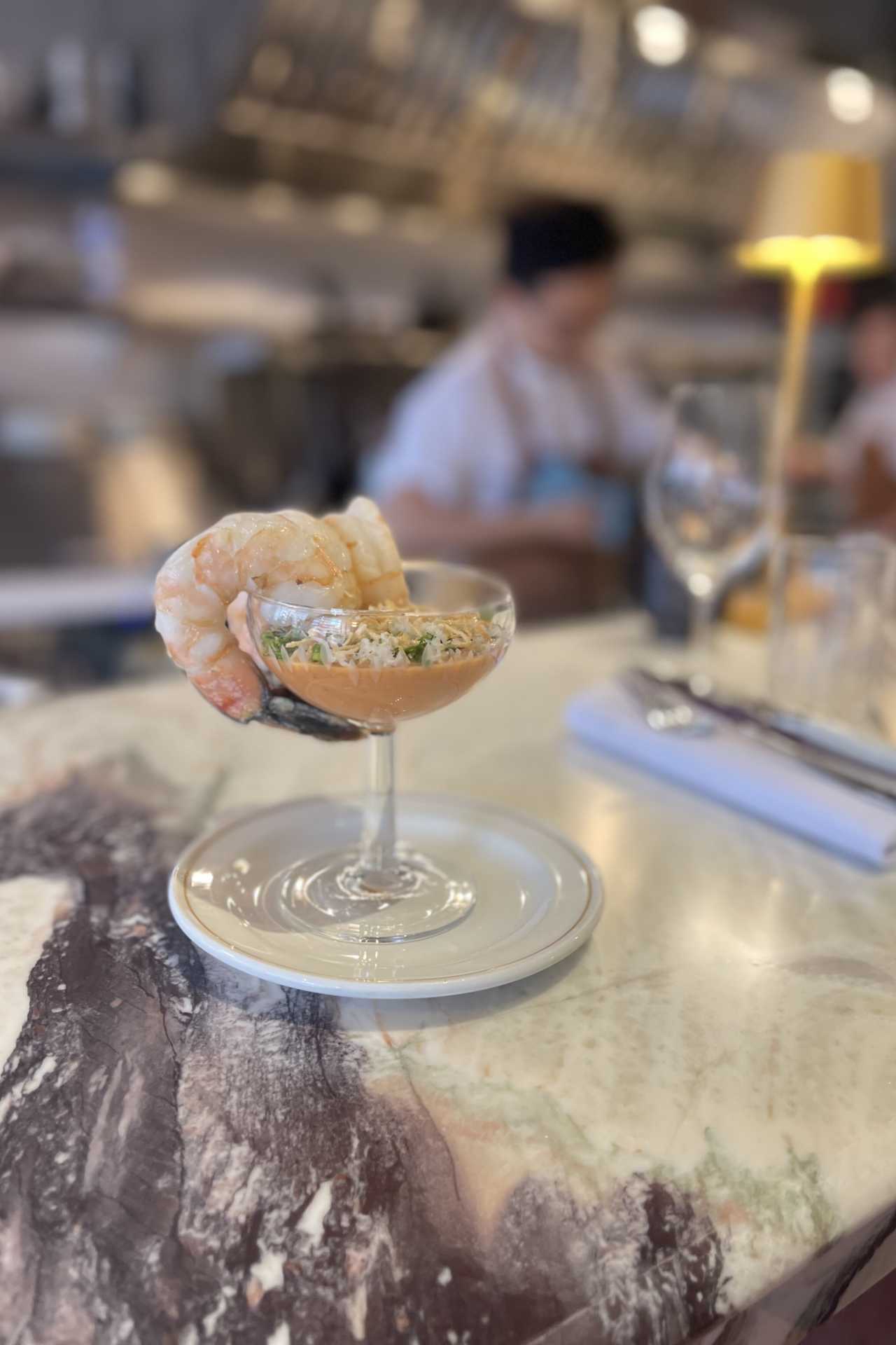 Shrimp cocktail at The Rosebud Shrimp cocktail at The Rosebud