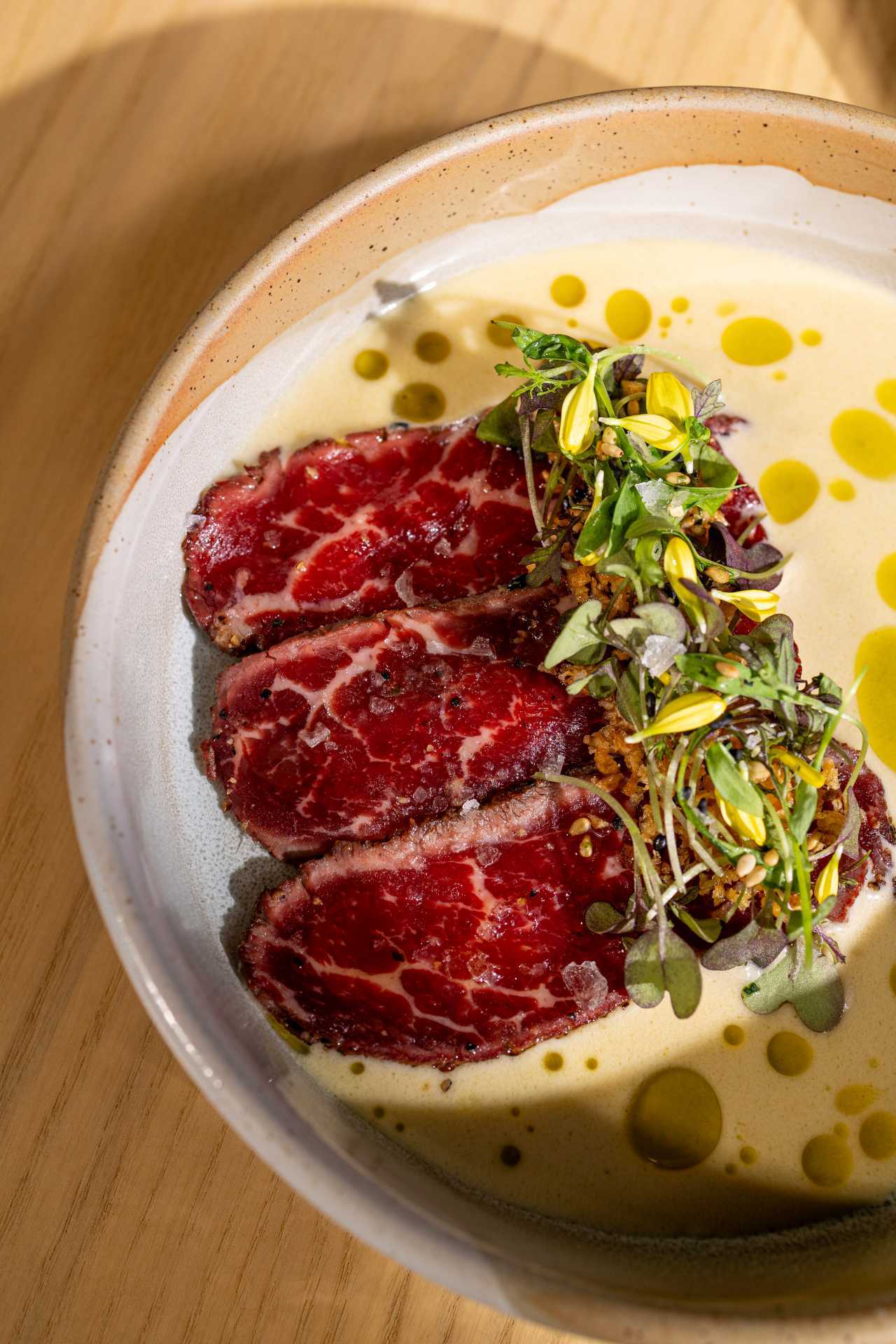 Wagyu beef tataki at AP Restaurant in Toronto Wagyu beef tataki at AP Restaurant in Toronto