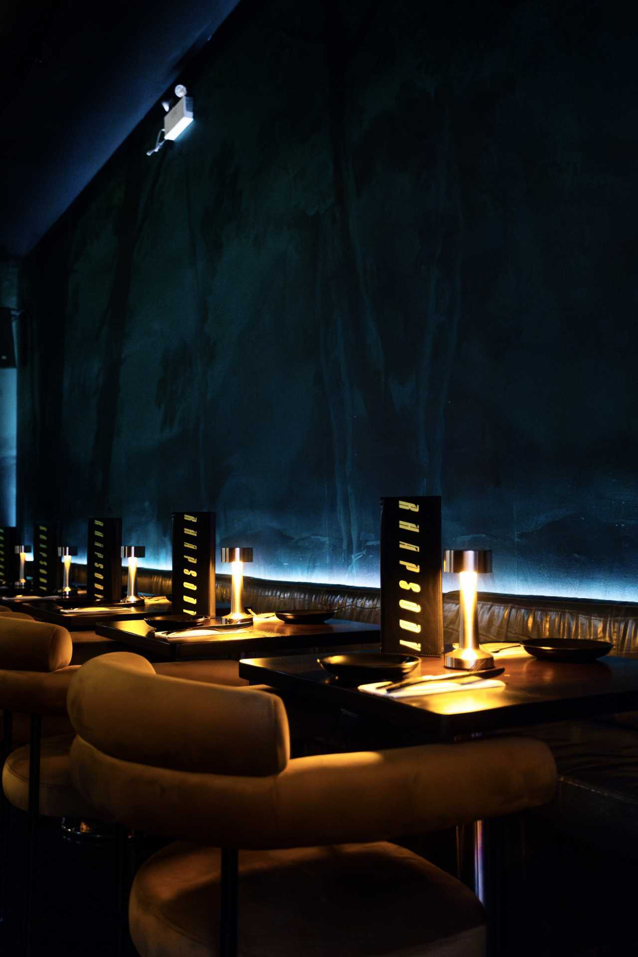 Banquette seating inside Rhapsody on Ossington in Toronto Banquette seating inside Rhapsody on Ossington in Toronto