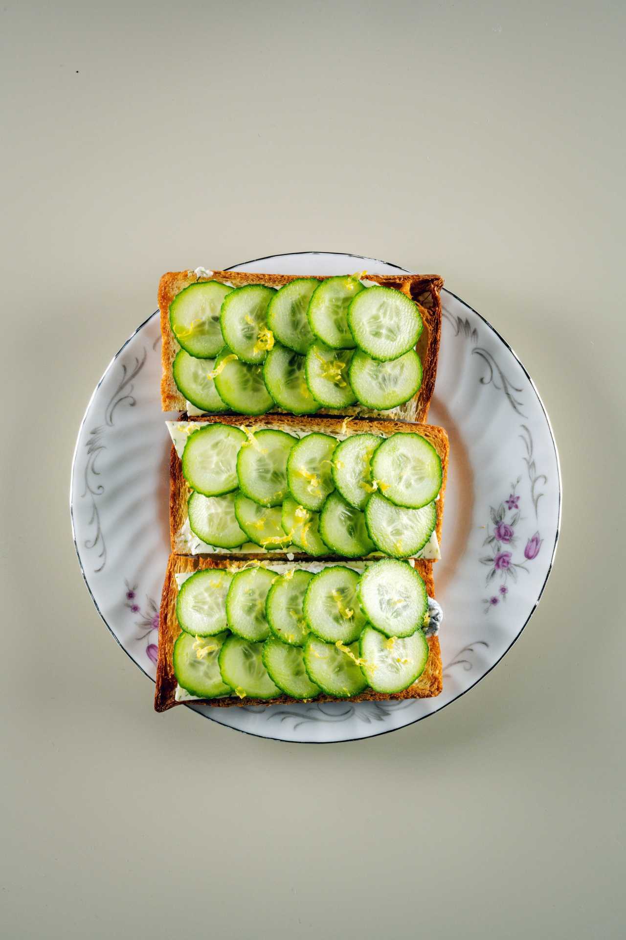 The Anchovy Toast with cucumbers at Lisbon Hotel The Anchovy Toast with cucumbers at Lisbon Hotel