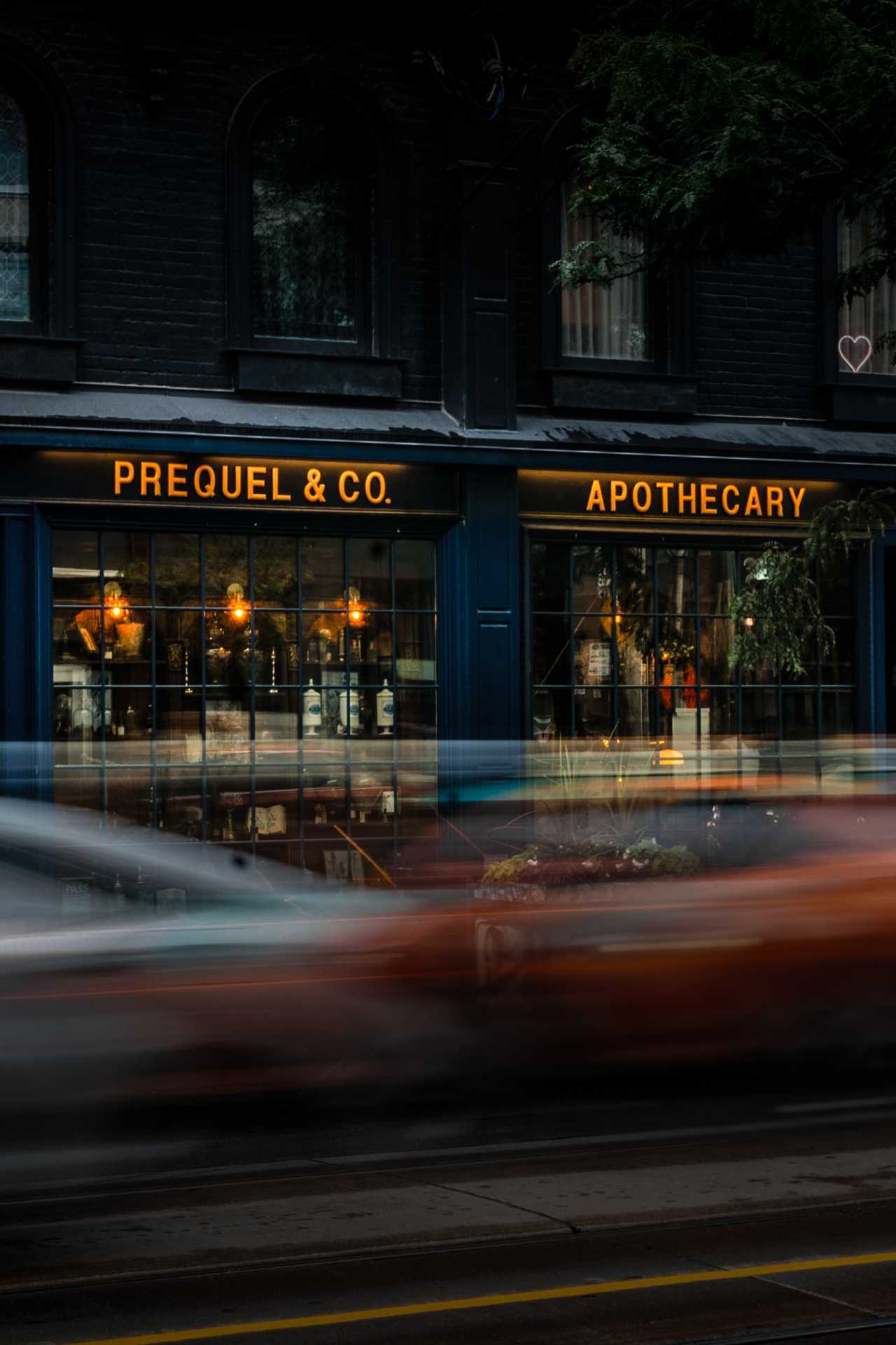 The best bars in Toronto | The exterior of Prequel and Co. Apothecary