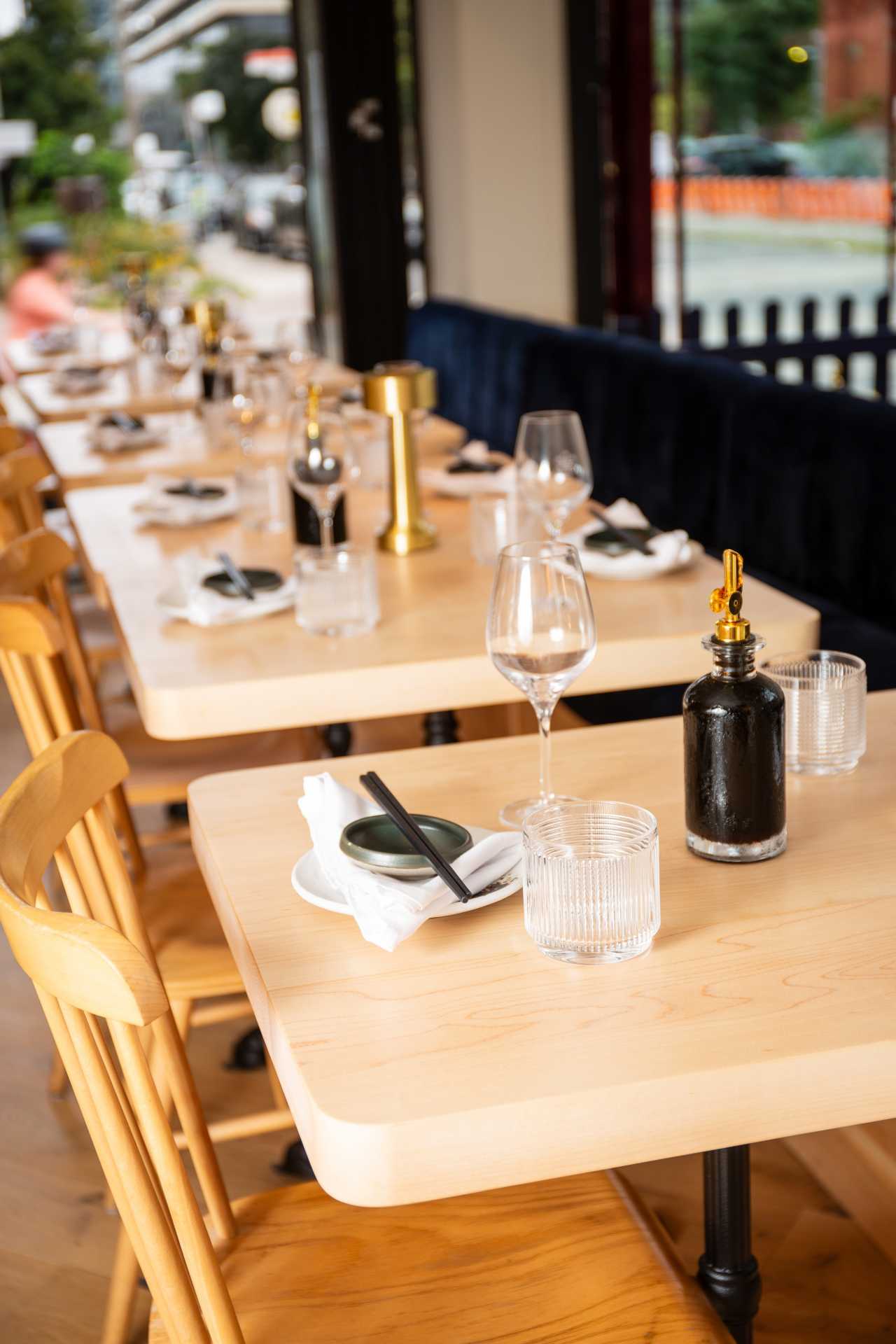 New restaurants Toronto | The dining tables at Sushi Momo Toronto
