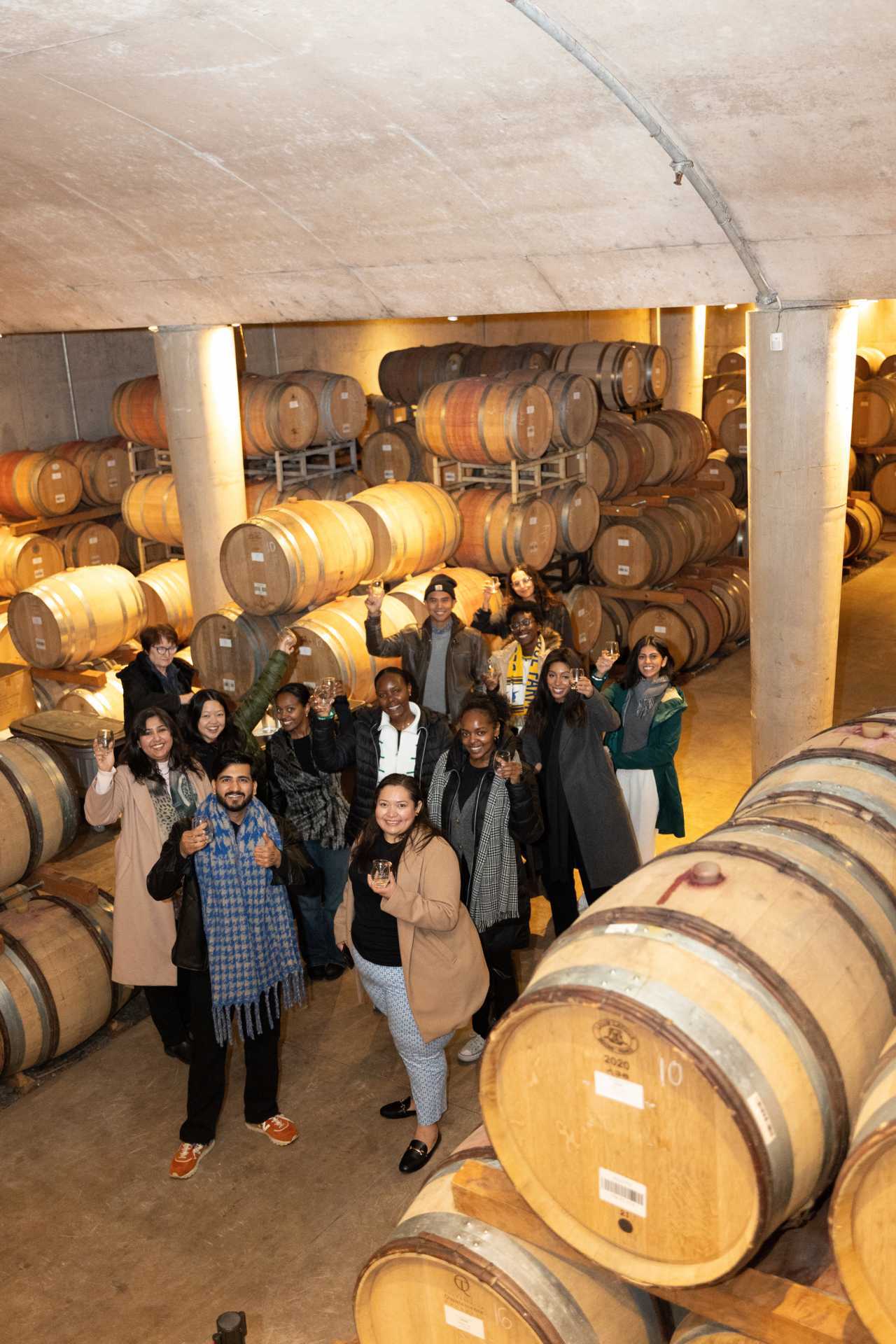 Ontario wine | Grapes & Growth Wine Camp participants in the cellar Ontario wine | Grapes & Growth Wine Camp participants in the cellar