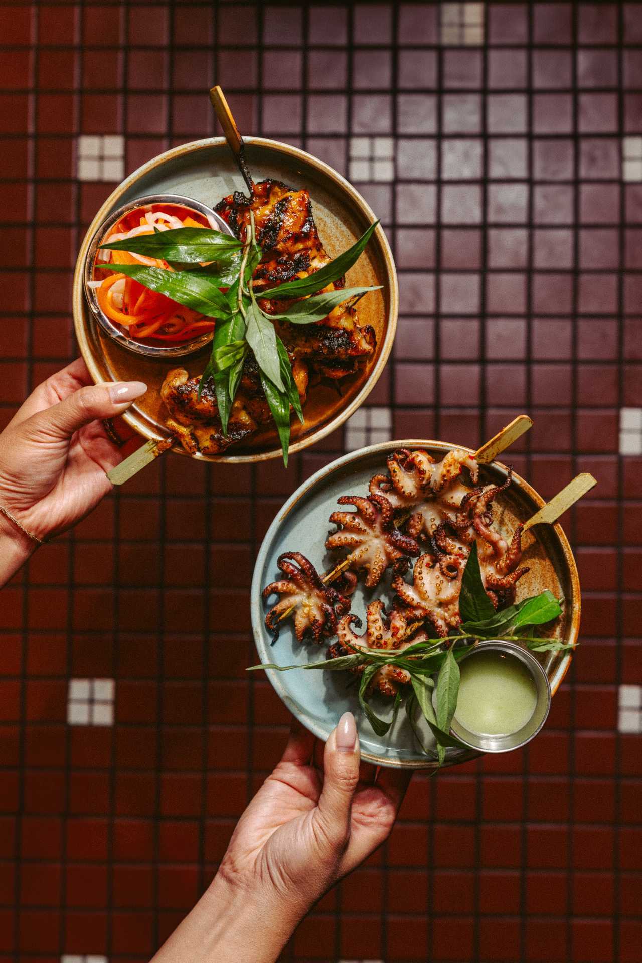Best new Toronto restaurants | THỊT BA CHỈ NƯỚNG - PORK SKEWERS, BẠCH TUỘC NƯỚNG SATẾ SẢ ỚT - OCTOPUS SKEWERS at The Lunch Lady