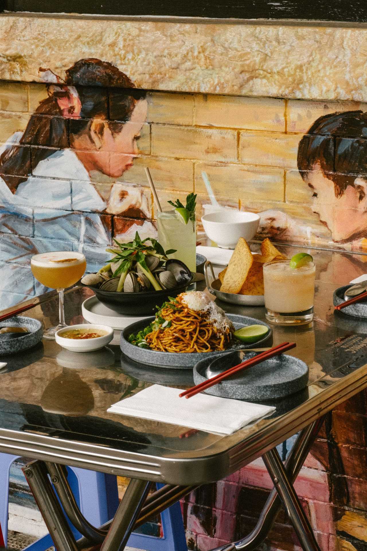 Best new Toronto restaurants | A mural at The Lunch Lady Vancouver