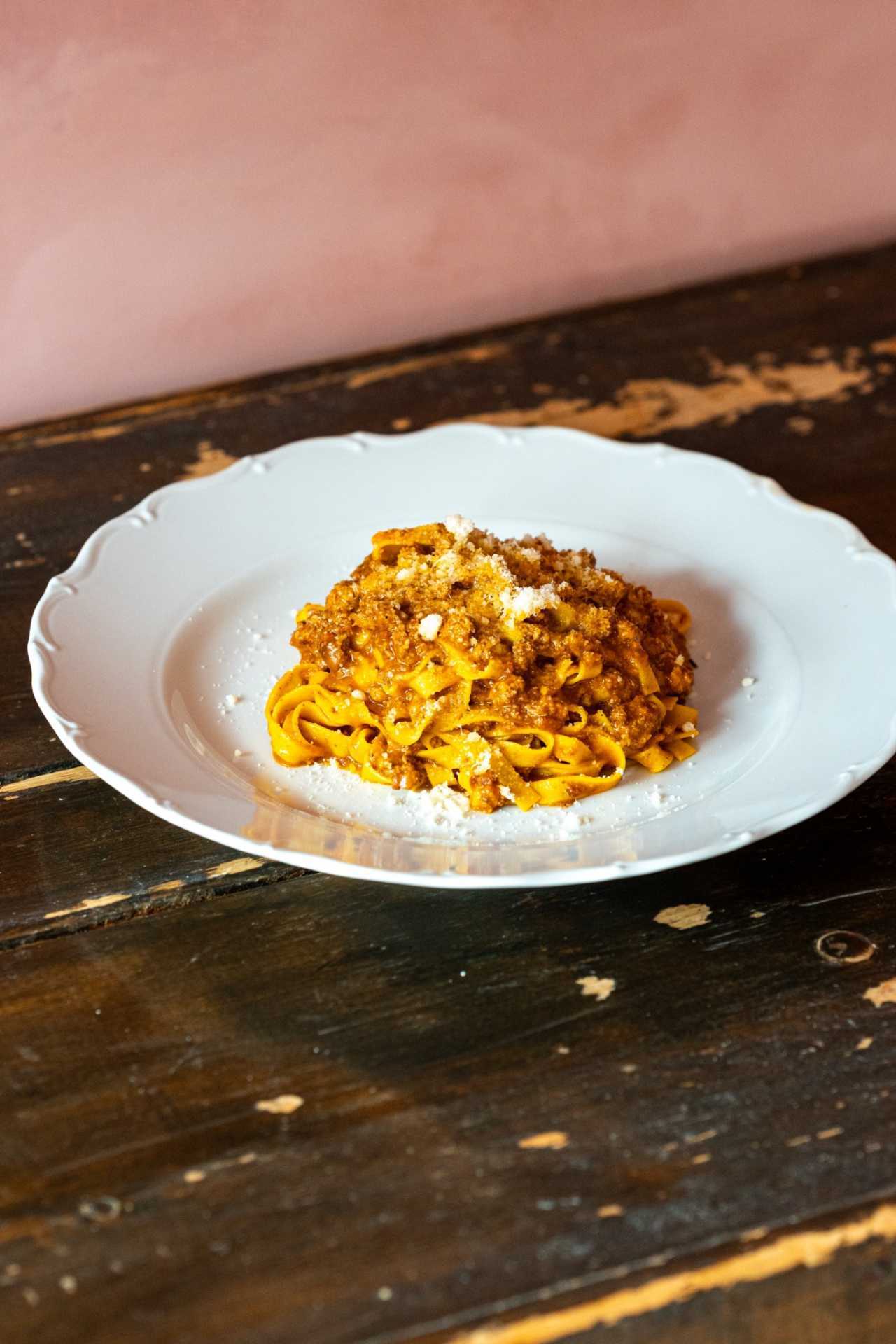 Farm-to-table dining in Qu&eacute;bec: A plate of pasta at Pasta Pooks in Montreal