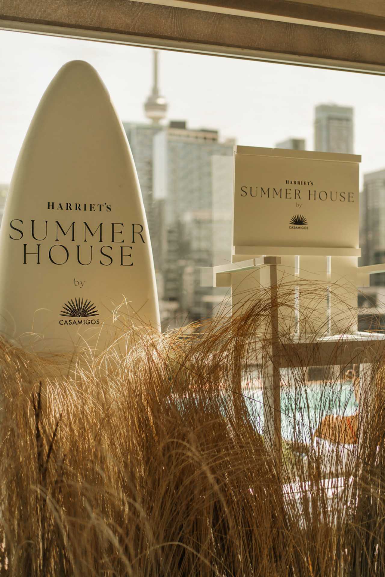 Where to watch the FIFA World Cup in Toronto | A surfboard sign at Harriet's Summer House by Casamigos