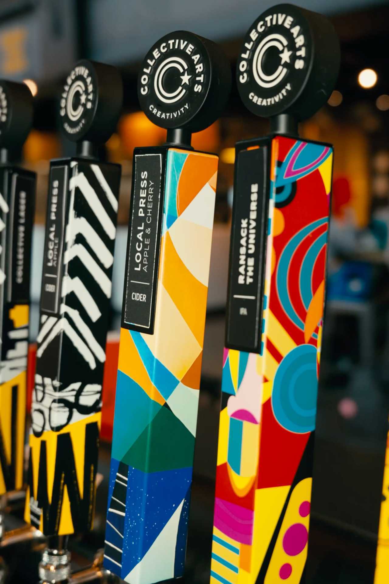 Best patios in Toronto | Collective Arts beer pumps at Waterworks Food Hall