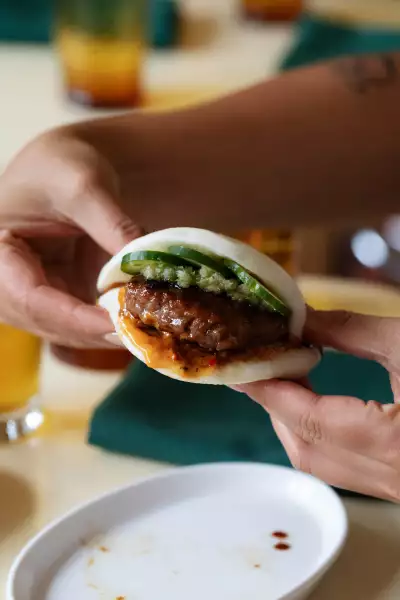 Simpl Things | BBQ Pork Smash bao from Fat Bao at Simpl Things in Parkdale