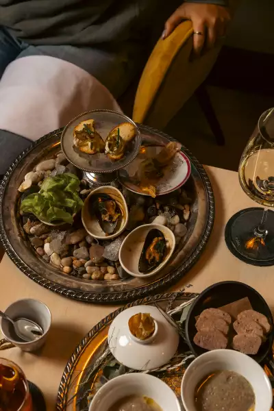 Ficoa tasting menu Toronto | A tower of tasting menu bites at Little Italy's Ficoa
